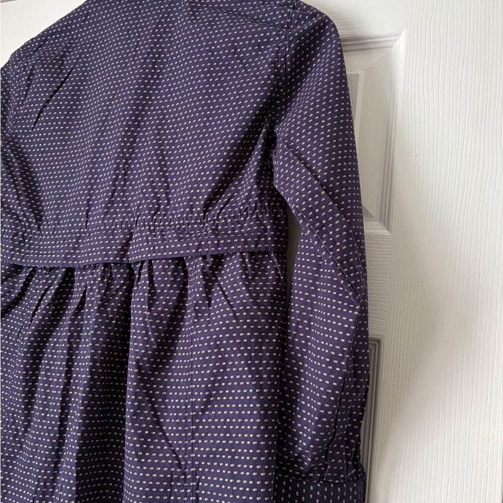 Anthropologie Maeve Polka Dot Tunic Blouse Cotton Button Front XS - Picture 6 of 11
